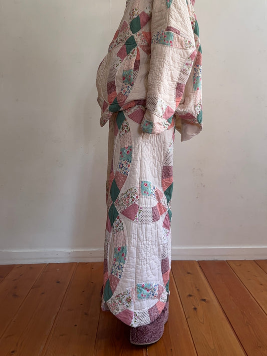 old quilt wide pants