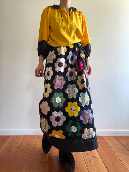 old quilt little change skirt