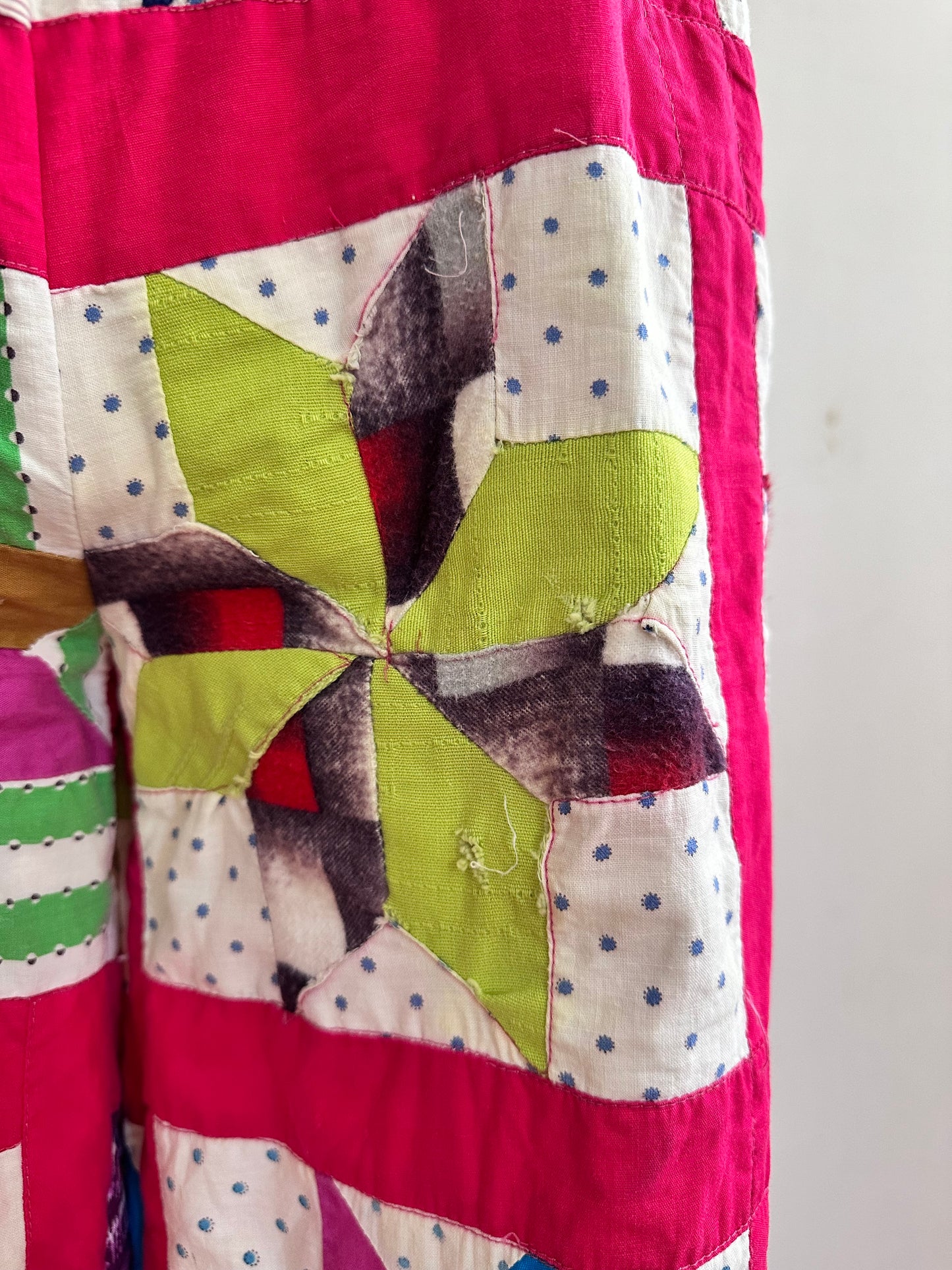 old quilt wide pants