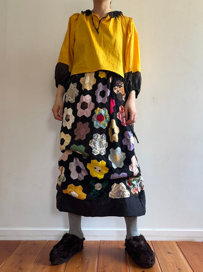 old quilt little change skirt