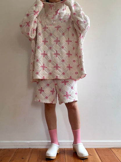 old crochet lace parka