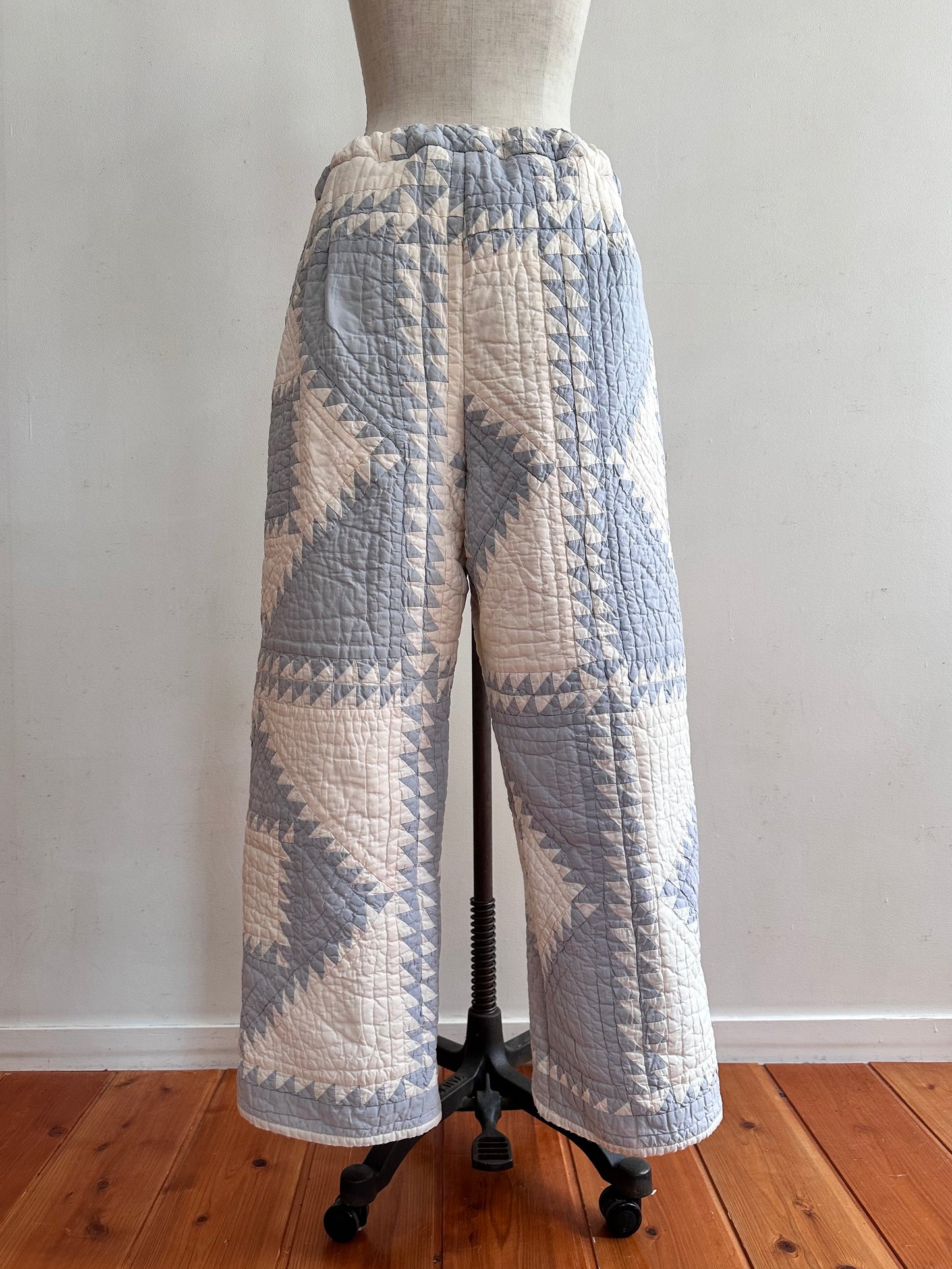 old quilt tuck wide pants