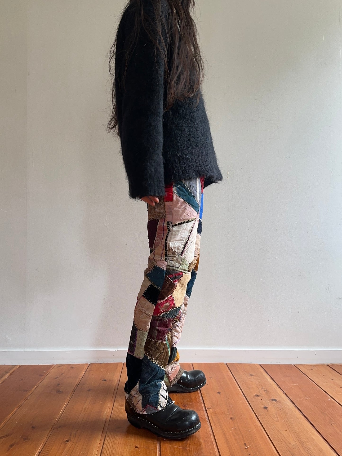 old quilt crazy slim pants