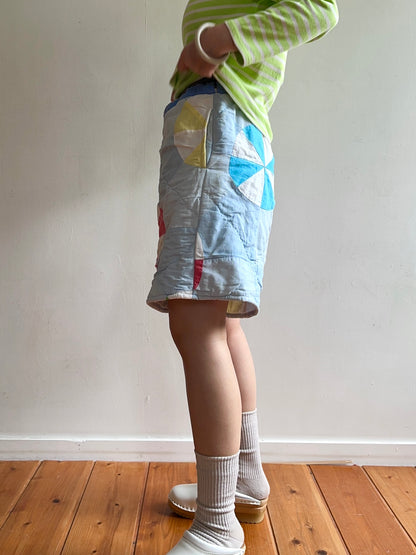 old quilt short pants