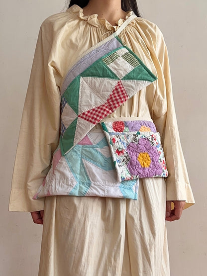 old quilt work apron