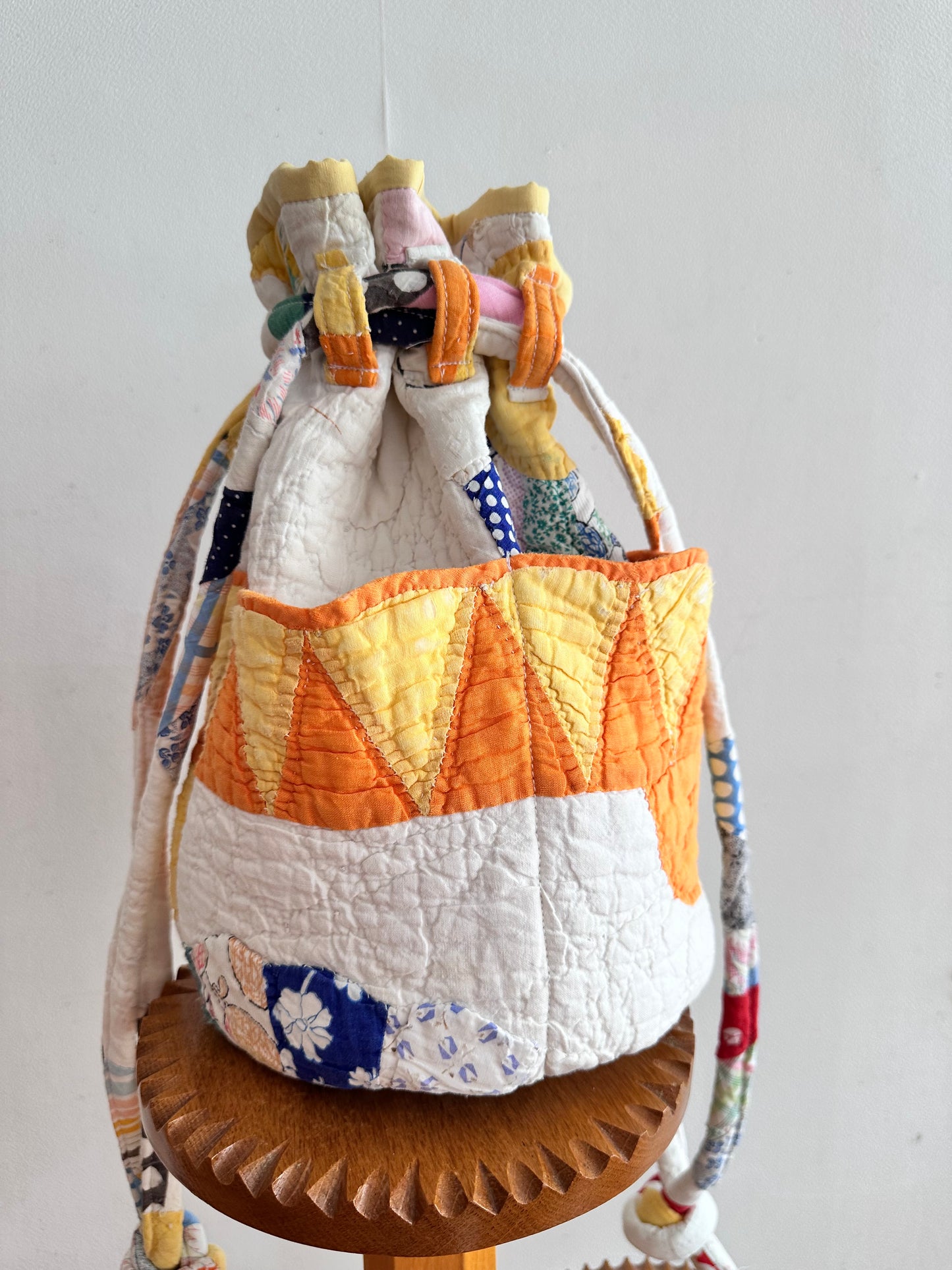 old quilt pocket bag