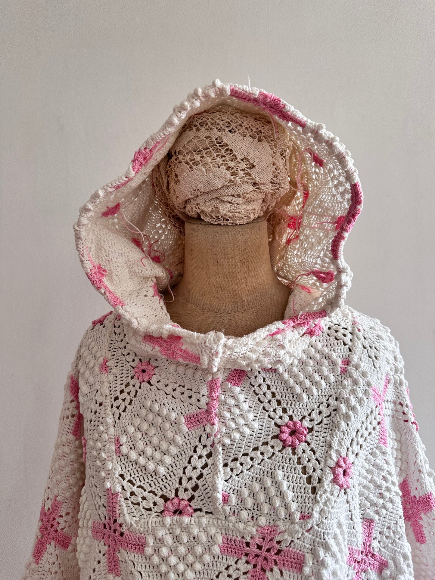 old crochet lace parka