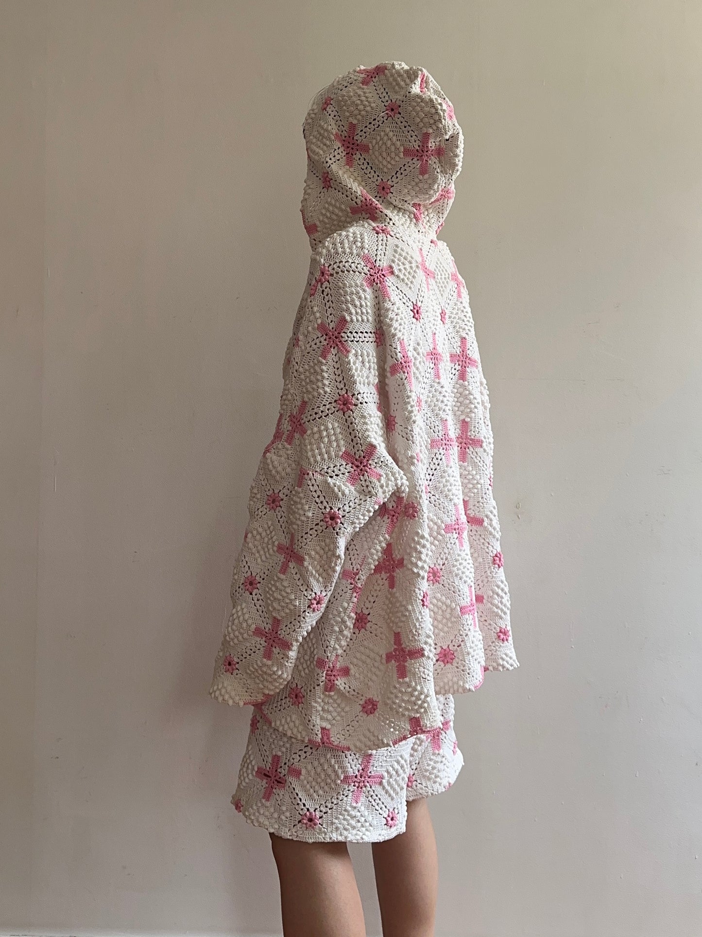 old crochet lace parka