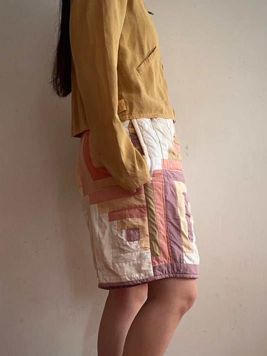 old quilt short pants
