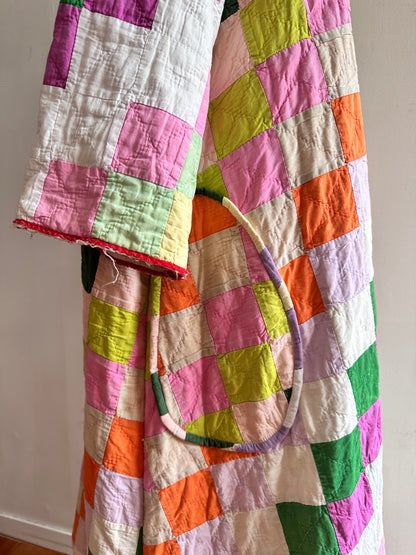 old quilt dress coat