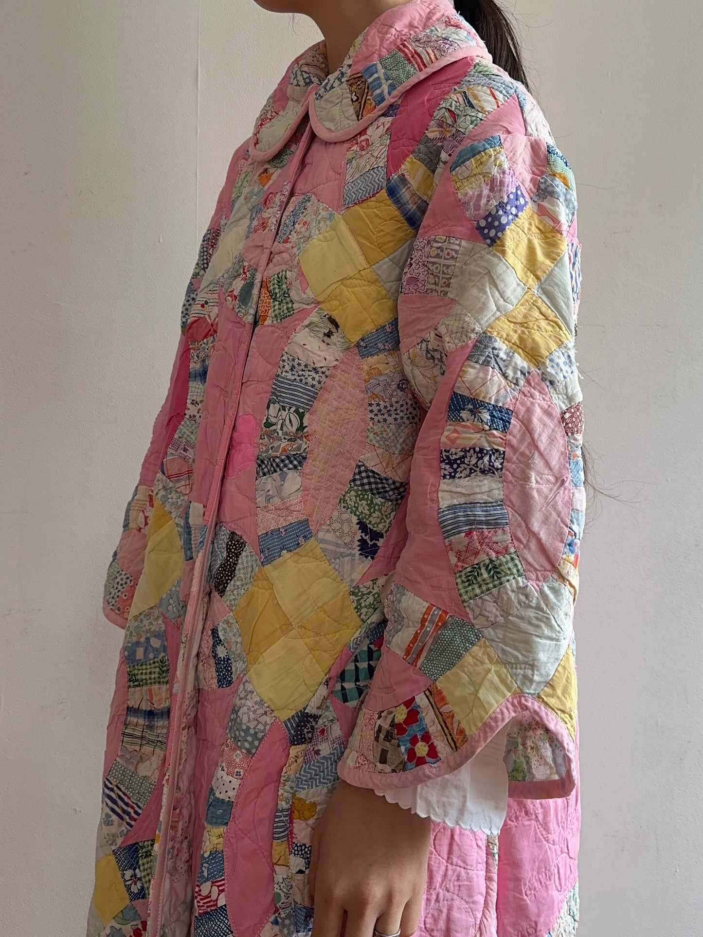 old quilt dress coat