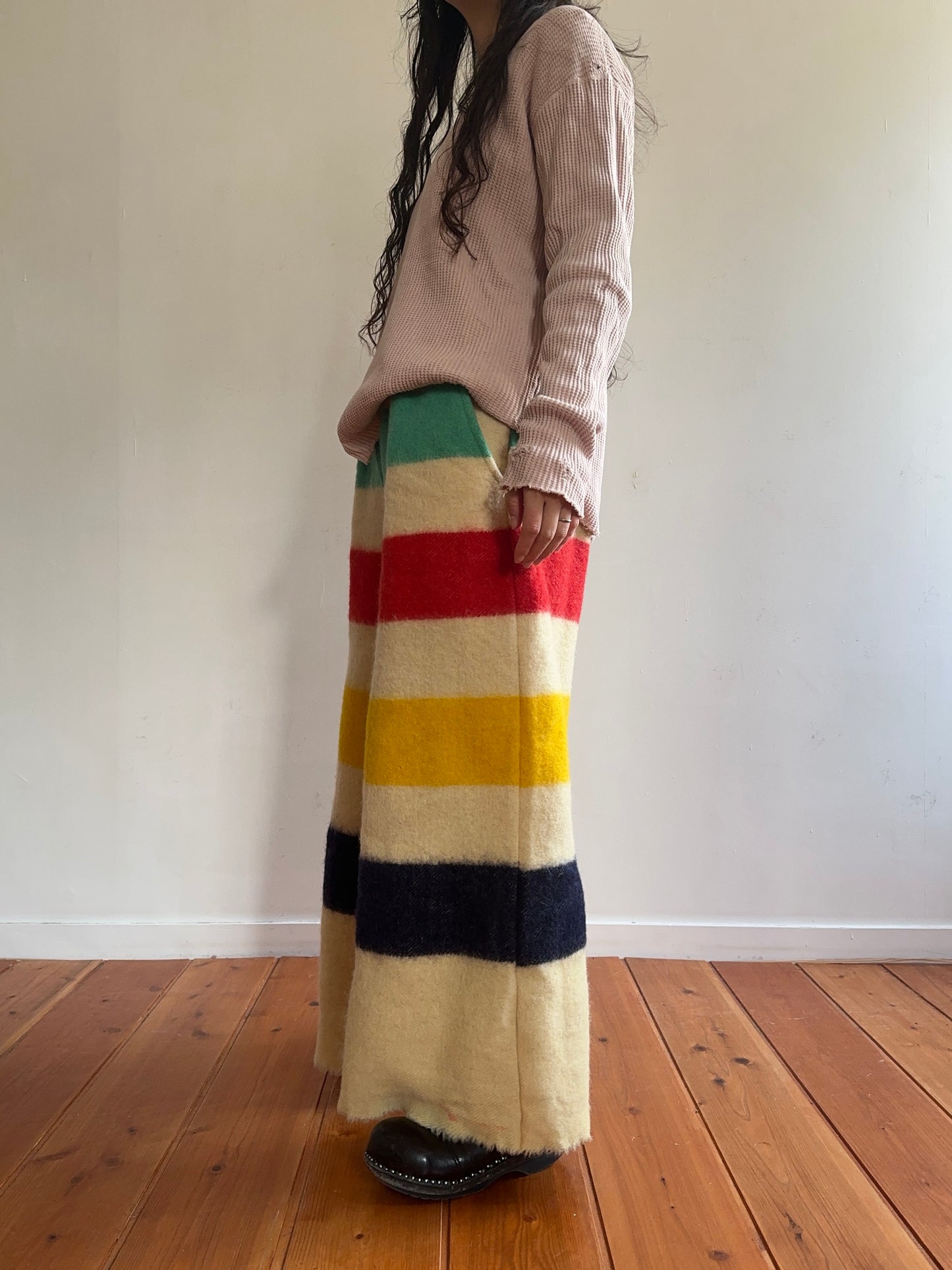 old blanket wide pants