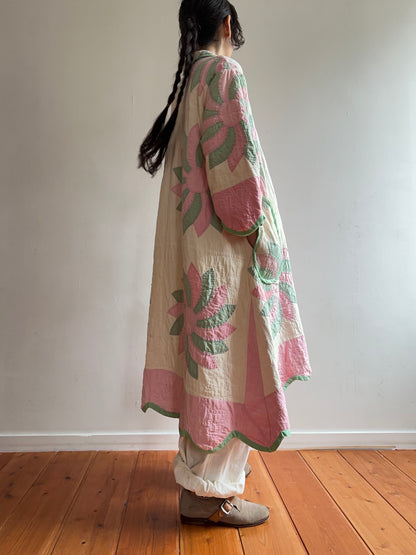 old quilt dress coat