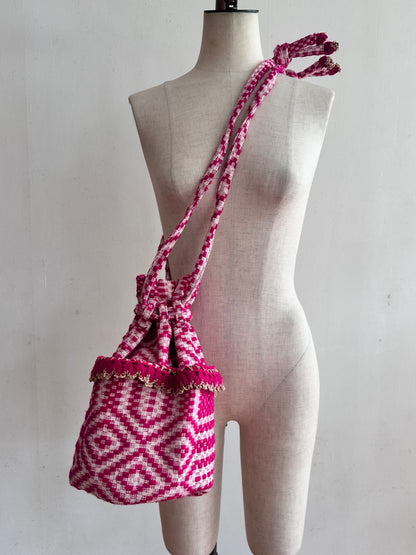 old coverlet pocket bag