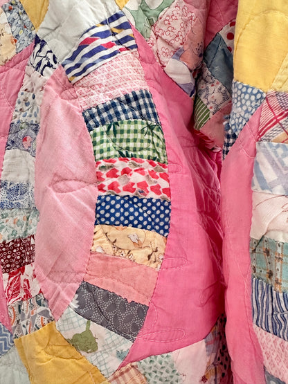 old quilt dress coat