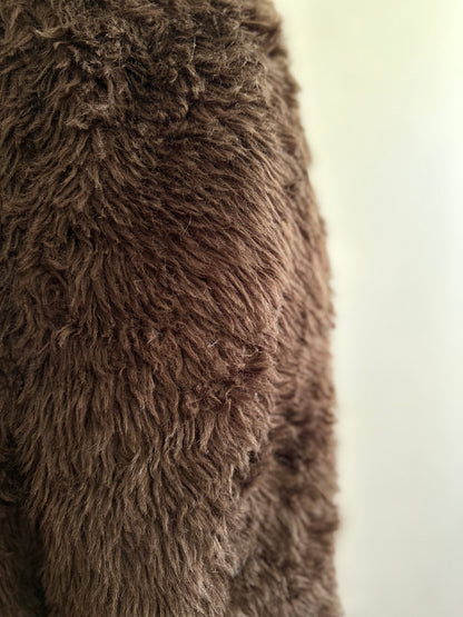 old fur pants / dark brown