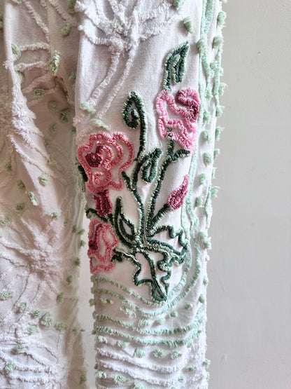 old chenille slim flare pants / muscat