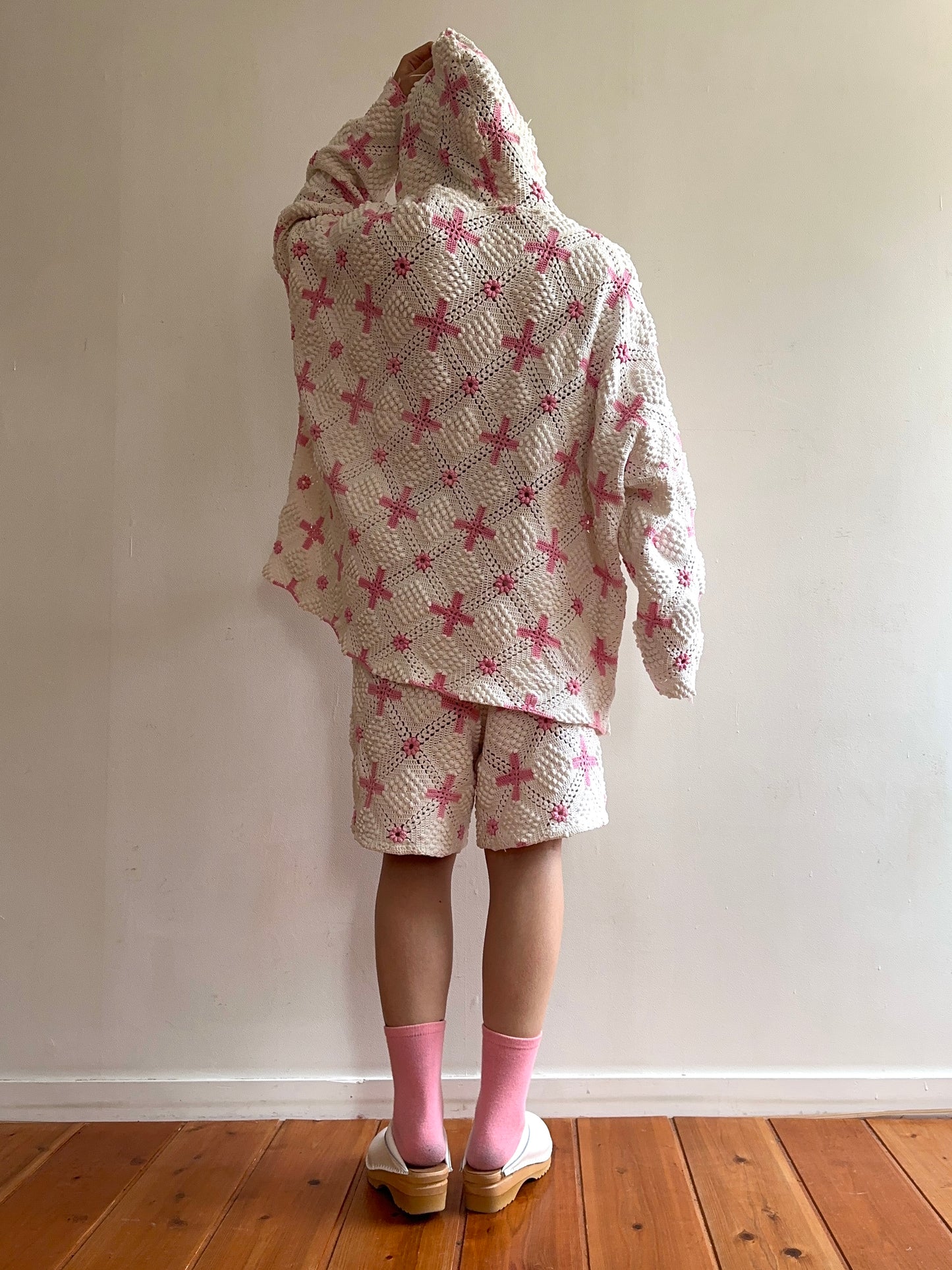 old crochet lace parka