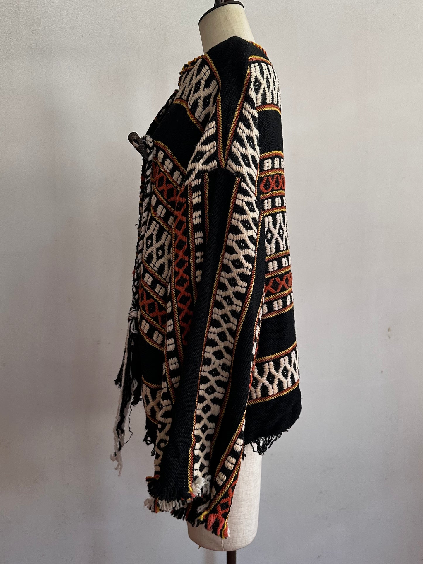 old handwoven textile set-up