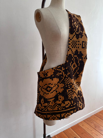 old coverlet monk bag / orange