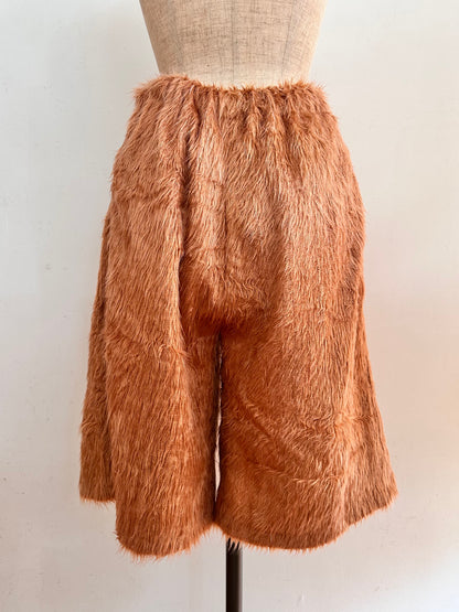 old fur half pants / pink beige