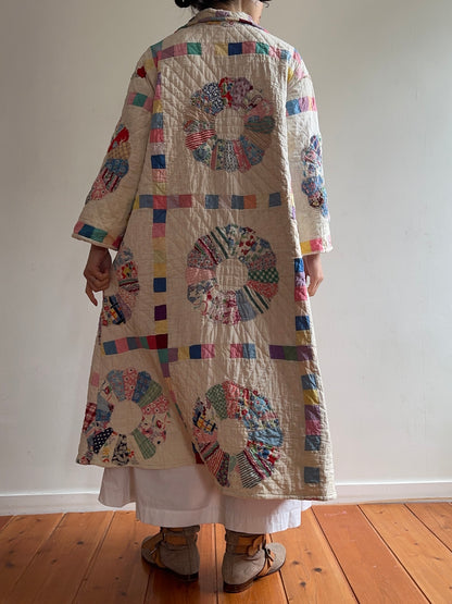 old quilt dress coat
