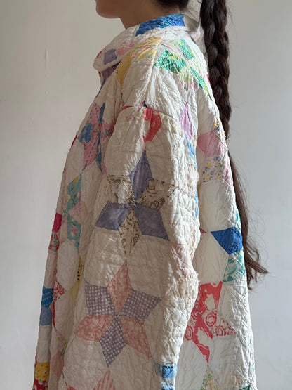 old quilt dress coat