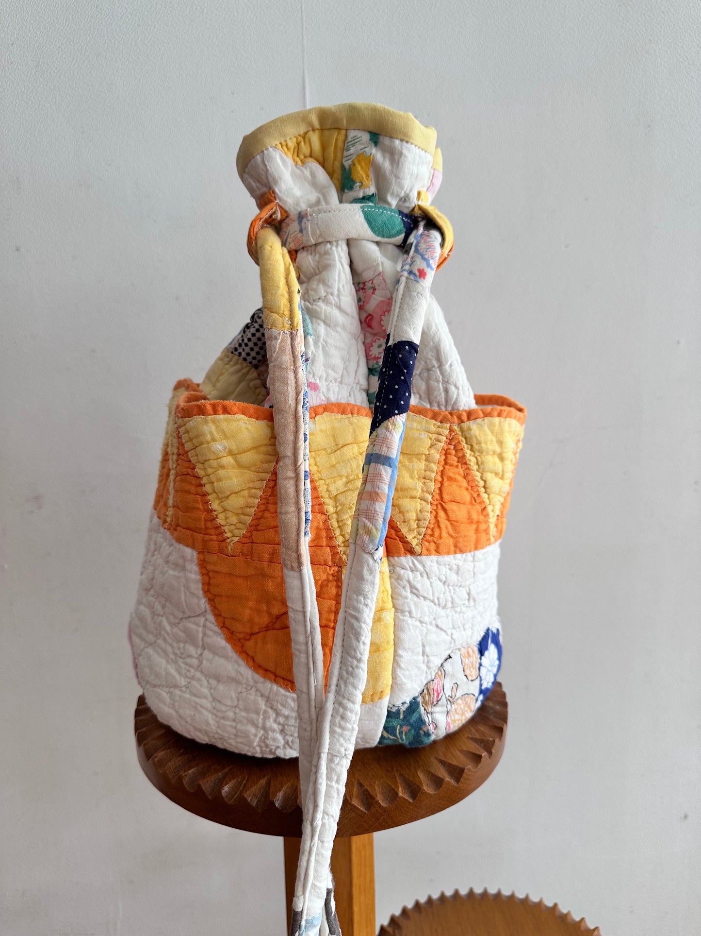 old quilt pocket bag