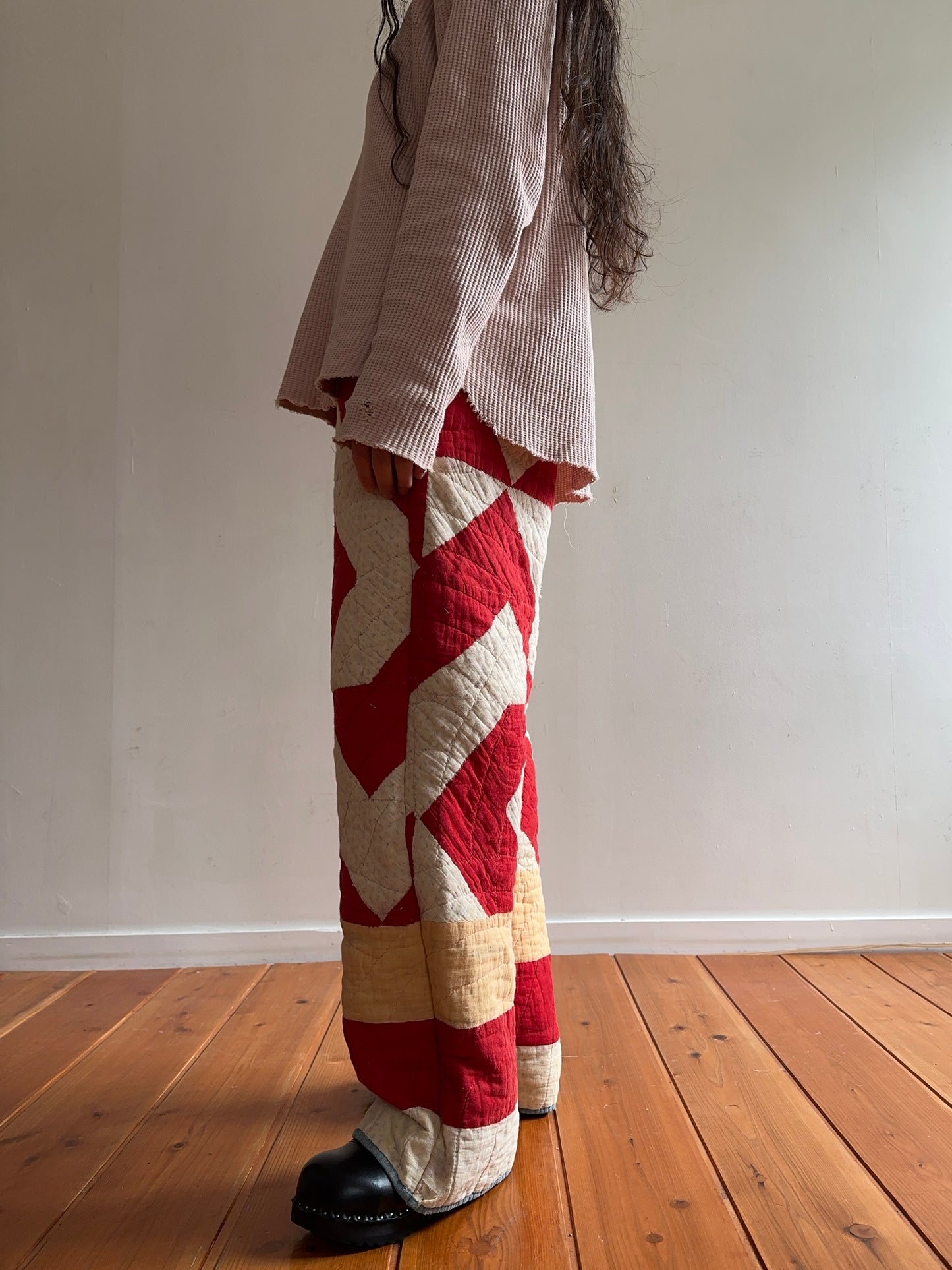 antique quilt pants