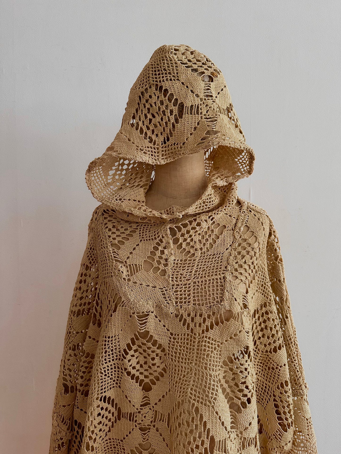 old crochet lace parka