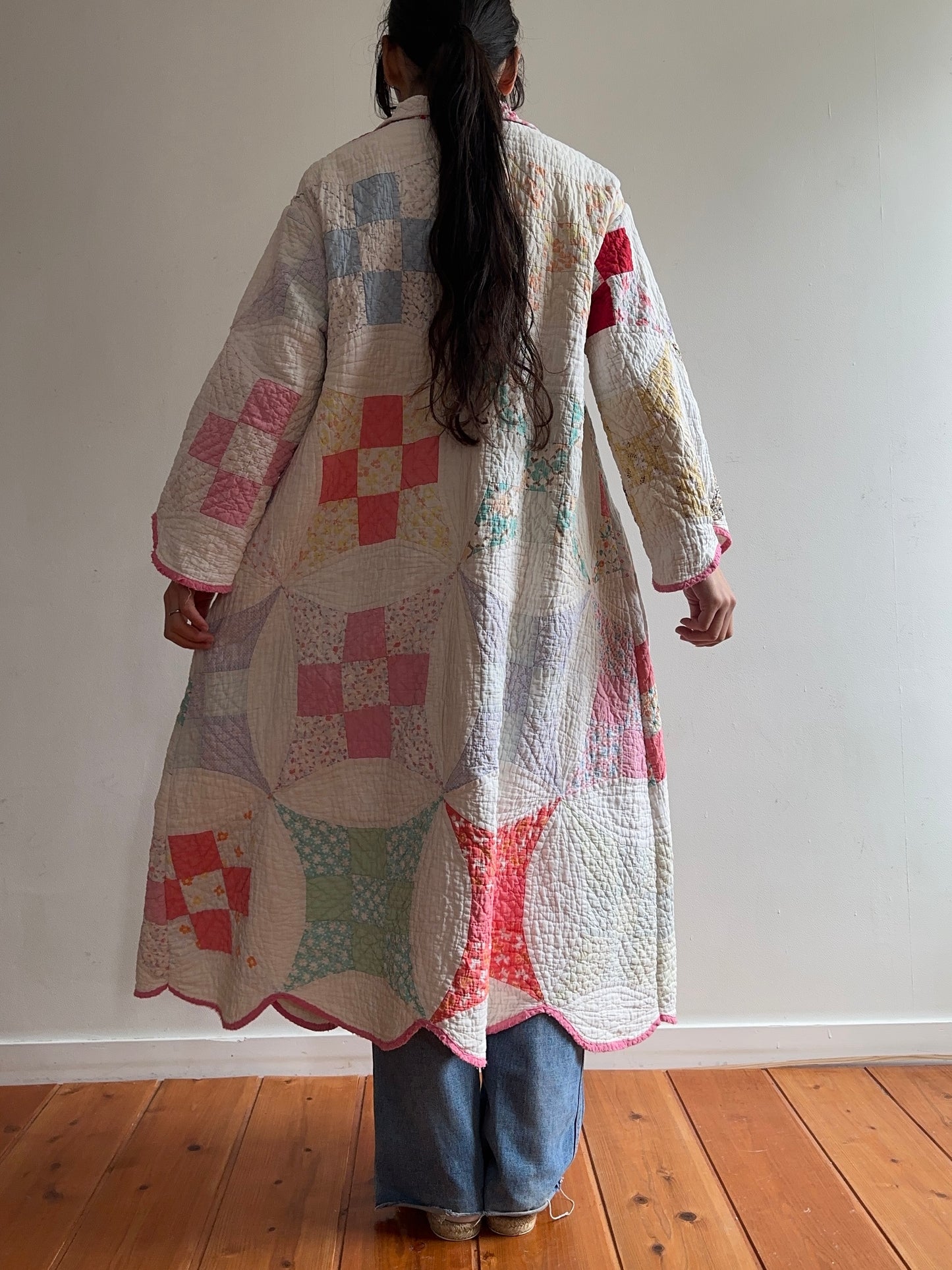 old quilt dress coat