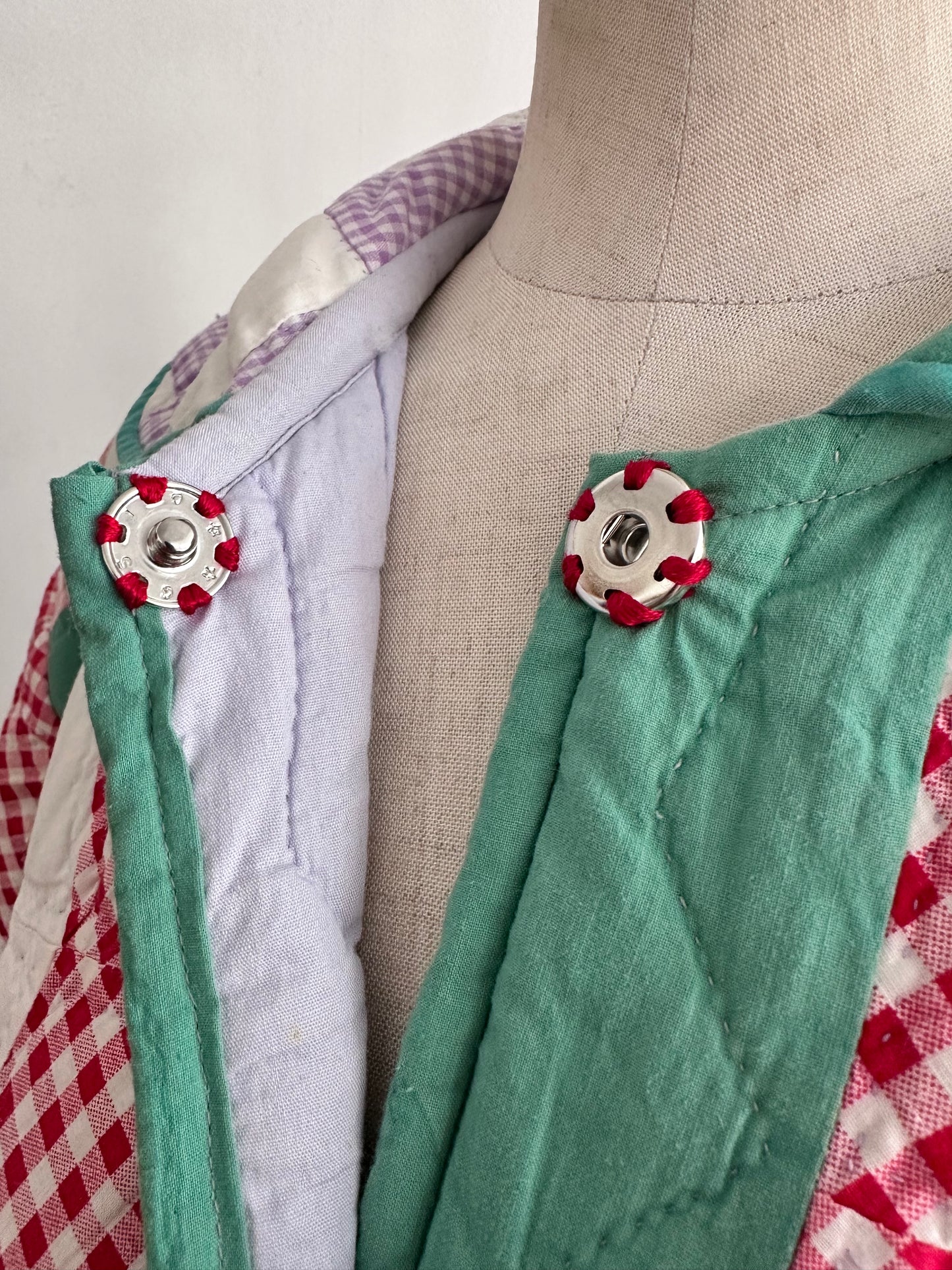 old quilt dress coat