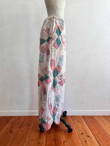 old quilt wide pants