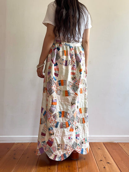 old quilt little change skirt