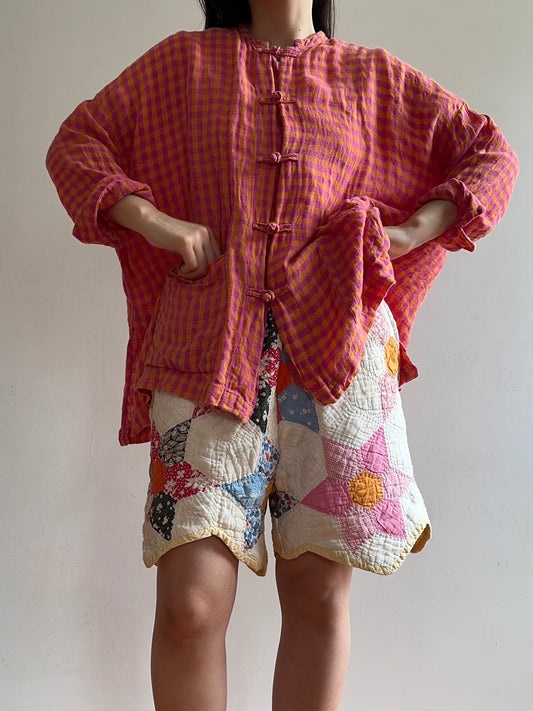 old quilt short pants