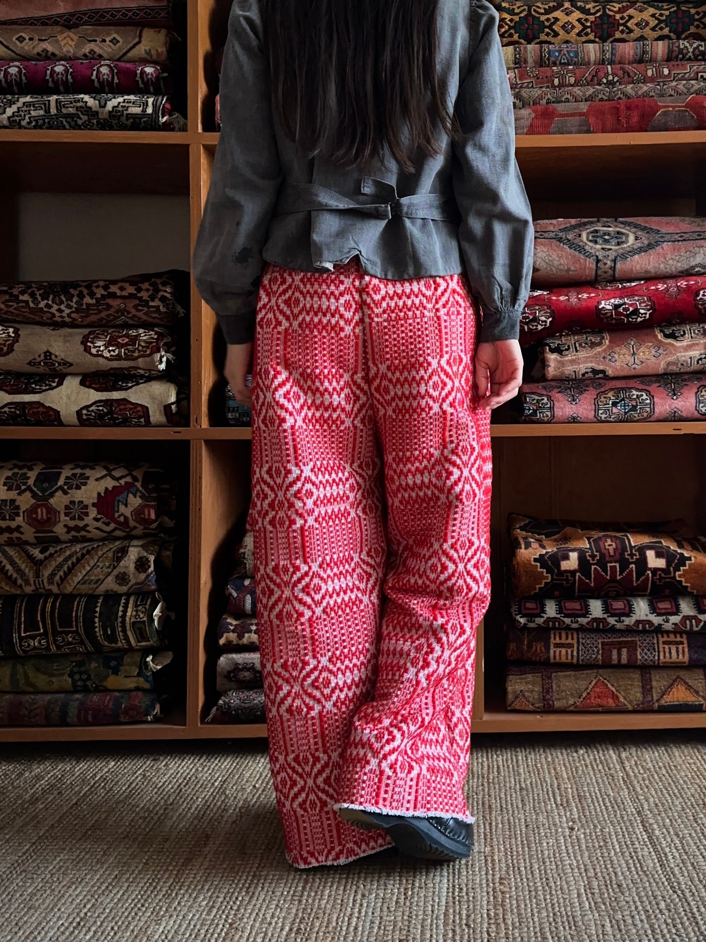 old coverlet tuck wide pants