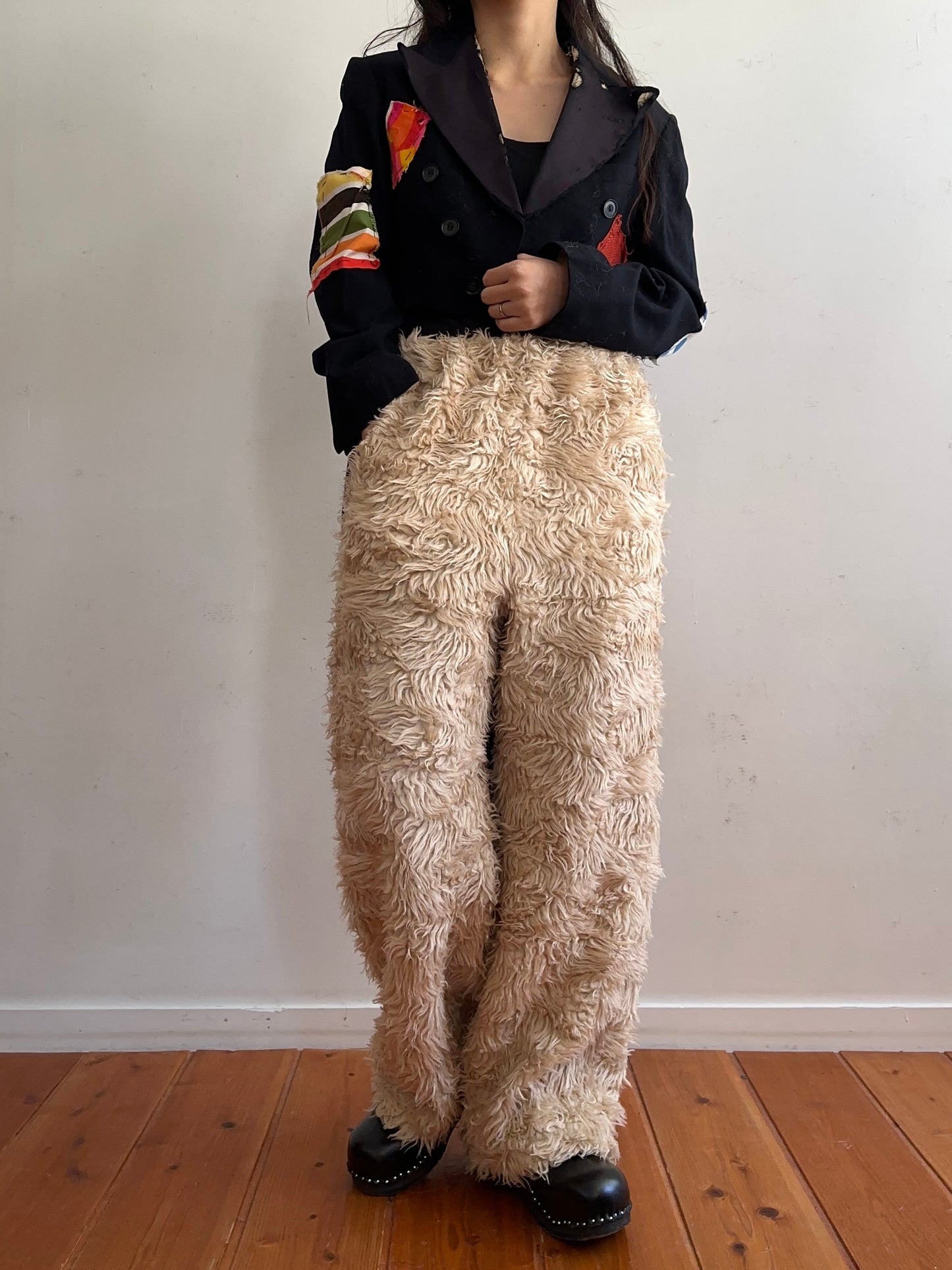 old fur pants /sand