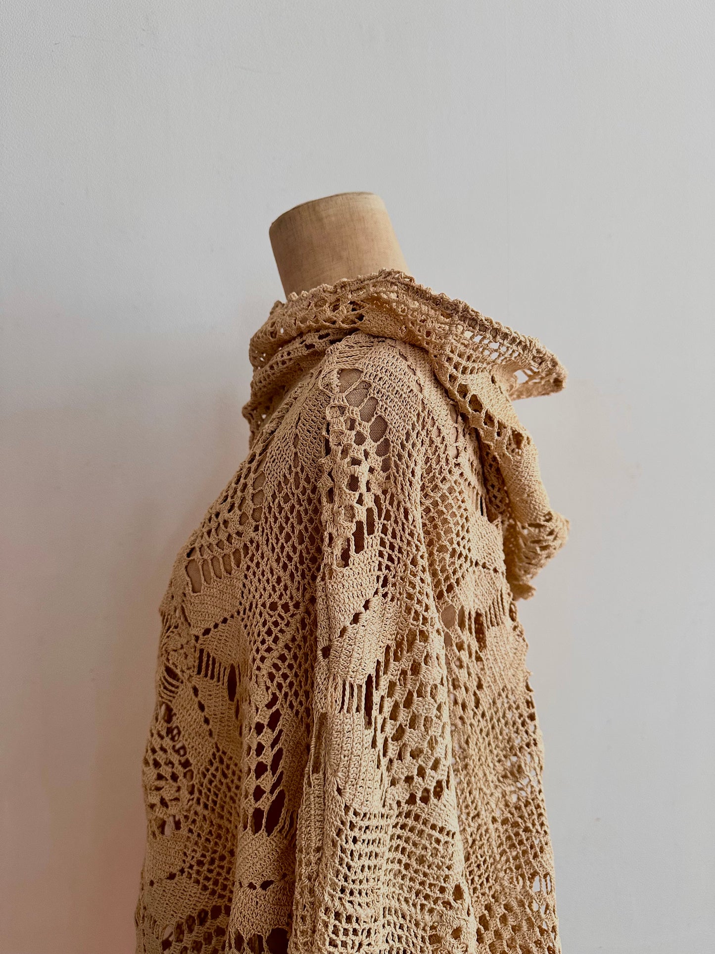 old crochet lace parka