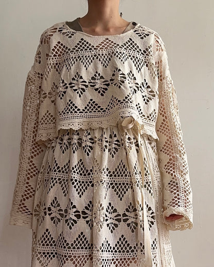 old crochet lace short tops