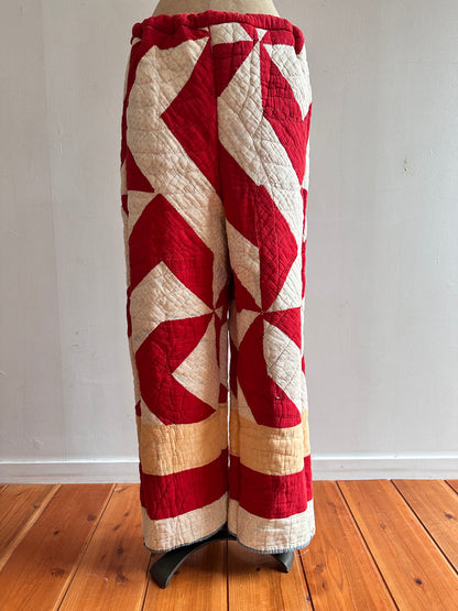 antique quilt pants