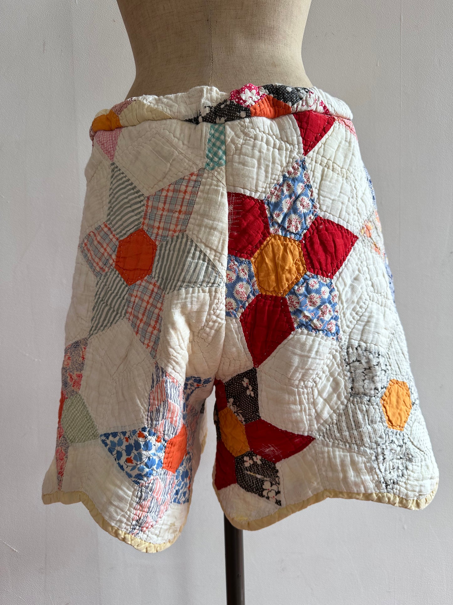 old quilt short pants