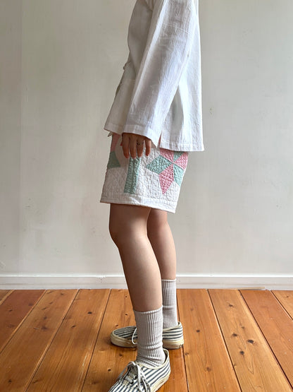 old quilt short pants