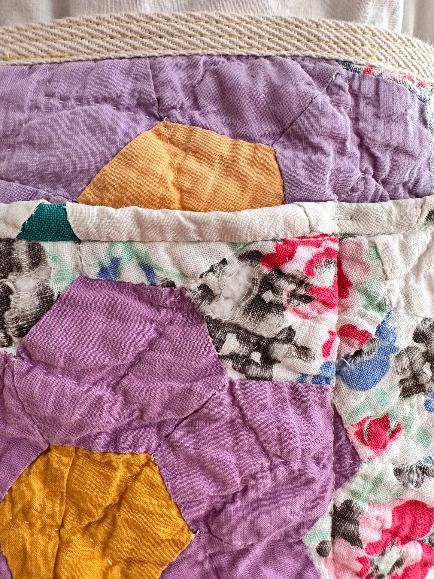old quilt work apron