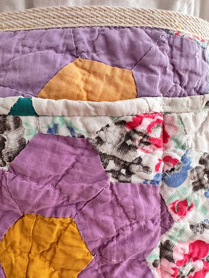 old quilt work apron