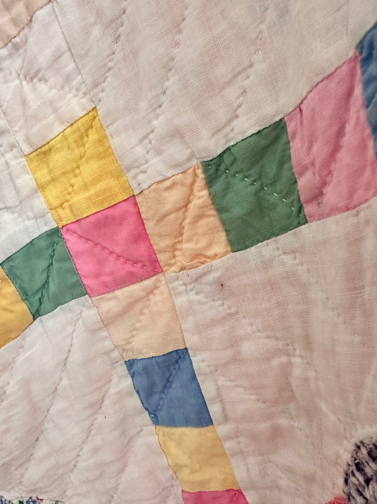 old quilt dress coat