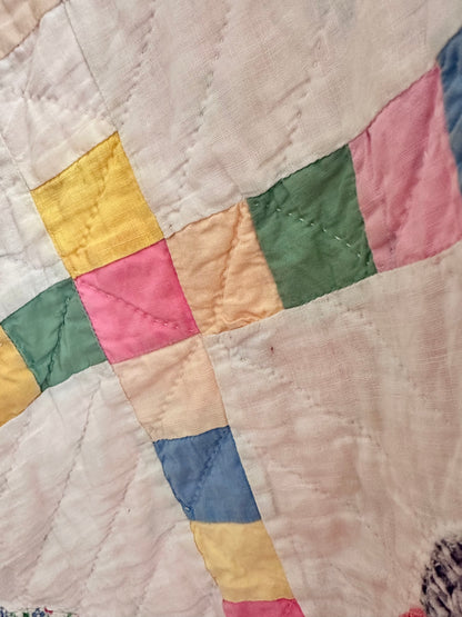 old quilt dress coat