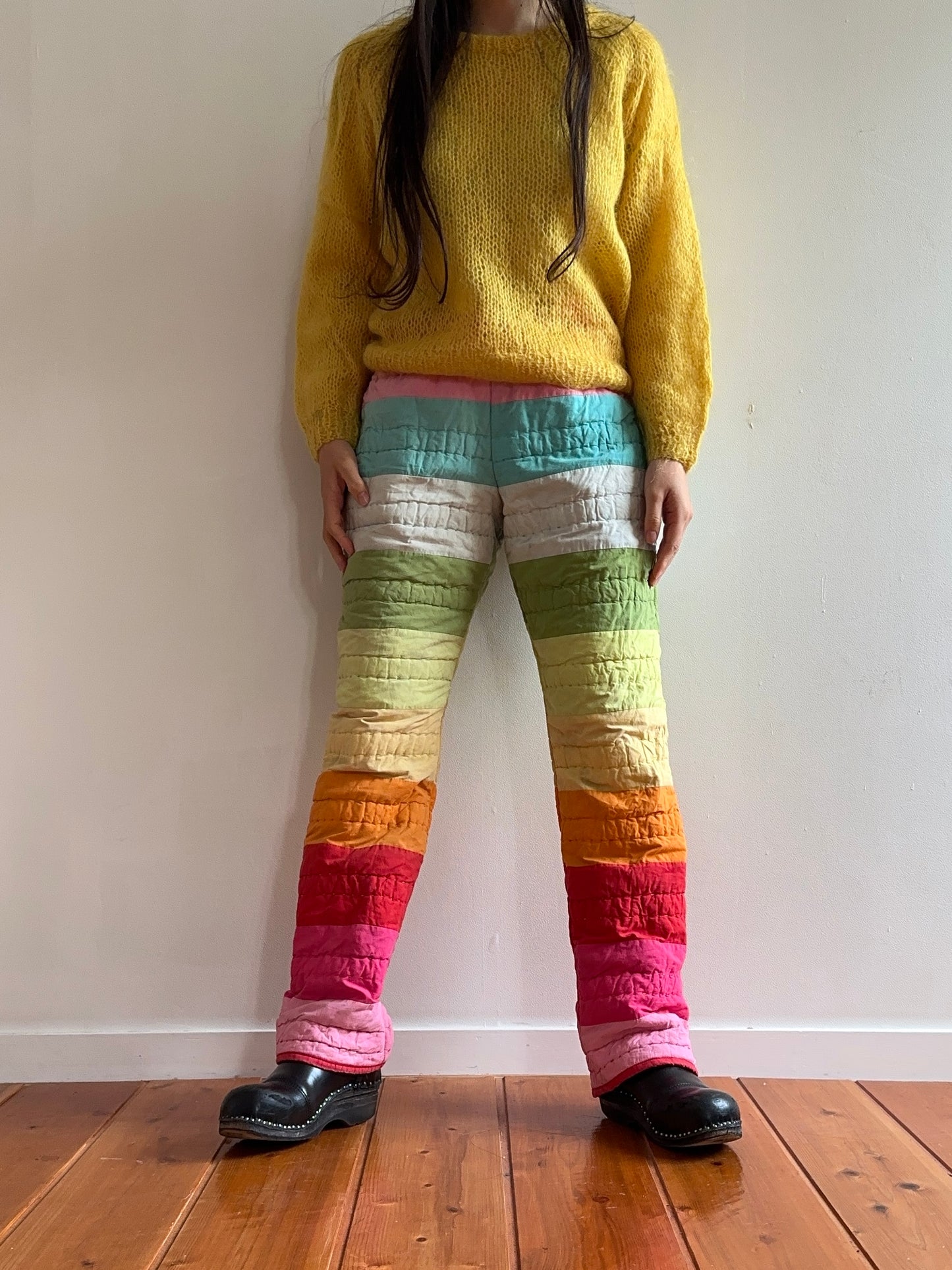 old quilt slim pants