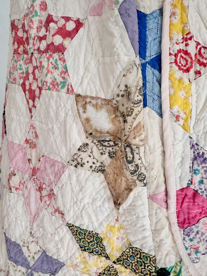 old quilt dress coat