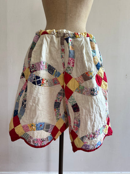 old quilt tuck short pants