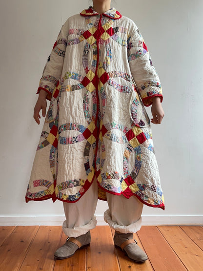 old quilt dress coat